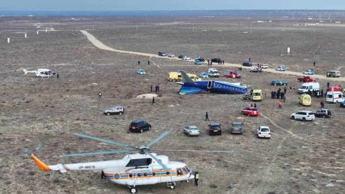 Passenger plane fly from Azerbaijan to Russia crashes in Aktau, Kazakhstan
