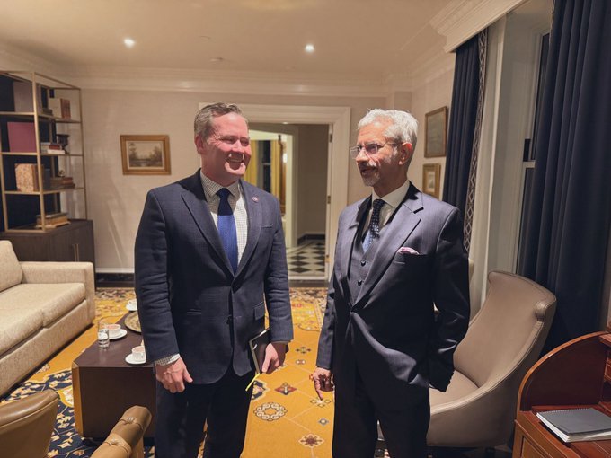 India's External Affairs Minister S Jaishankar and US president-elect Donald Trump's nominee for NSA, Michael Waltz
