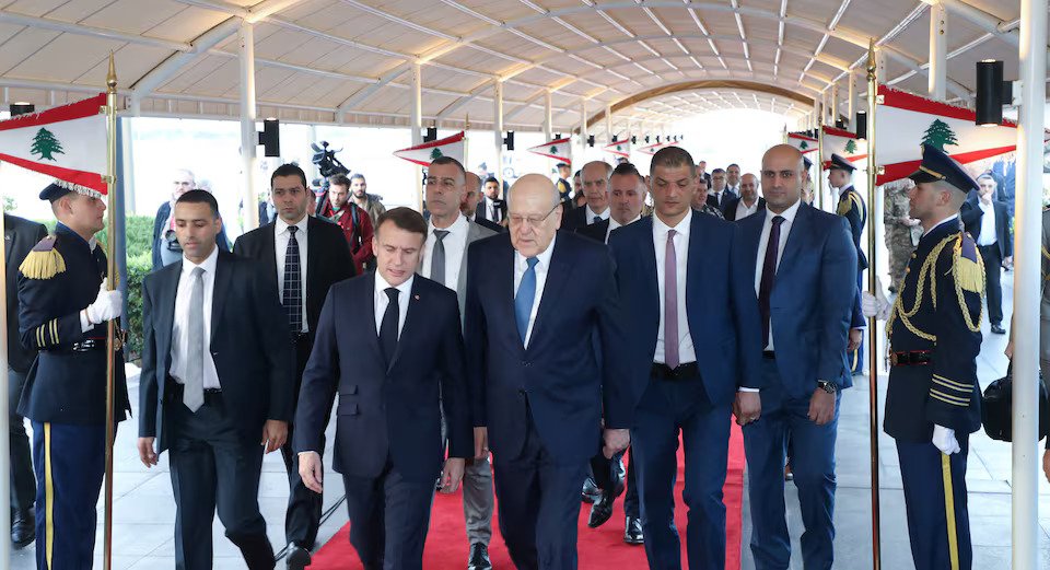 French President Emmanuel Macron, Lebanon's new president, Joseph Aoun