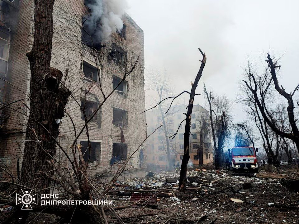 Russian missile attack on Ukrainian